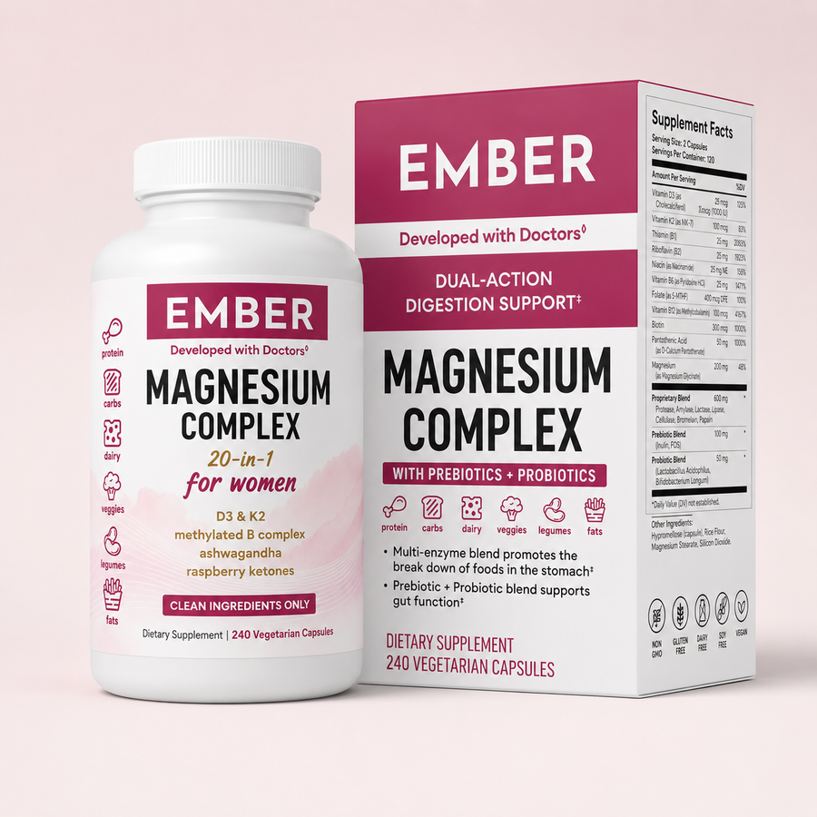 Magnesium Complex for Women | 20-in-1 Formula with Vitamin D3, K2 & Ashwagandha