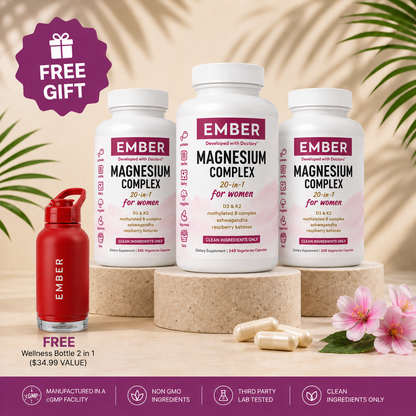 Magnesium Complex for Women | 20-in-1 Formula with Vitamin D3, K2 & Ashwagandha