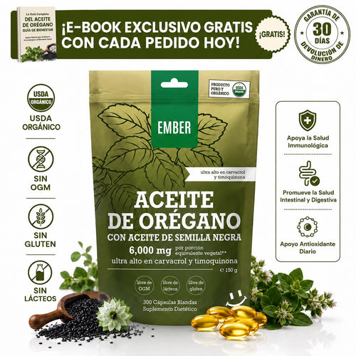 Aceite de Orégano con Aceite de Semilla Negra