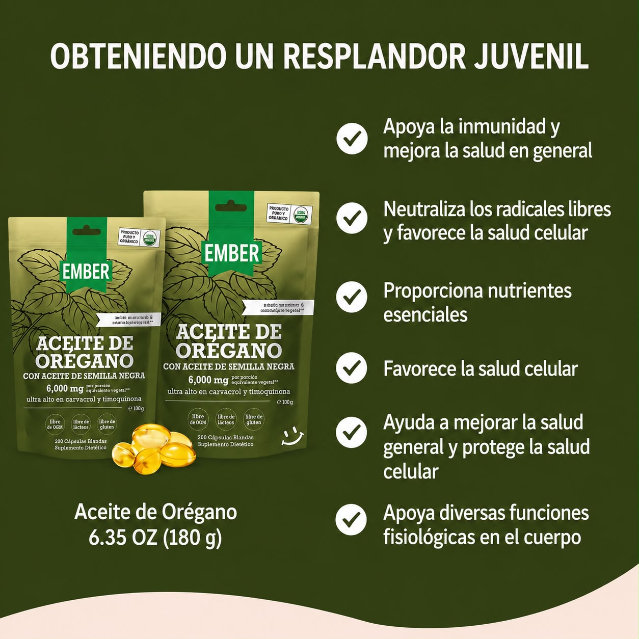 Aceite de Orégano con Aceite de Semilla Negra