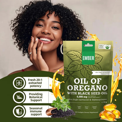 Oregano Oil with Black Seed Oil Softgels